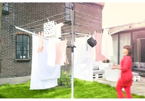 Stendino da giardino argentato 60 m Lift-o-Matic Advance – Brabantia