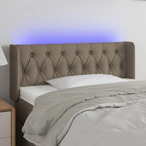 Testiera A Led Tortora 93x16x78/88 Cm İn Tessuto /