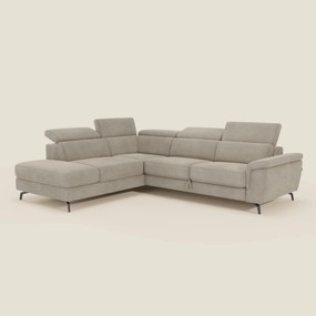 Estro Divano angolare estraibile - poggiatesta reclinabili in tessuto impermeabile T14 beige