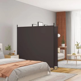 Divisorio A 2 Pannelli Marrone 348x180 Cm İn Tessuto /