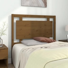 Testiera per letto marrone miele 105,5x4x100cm in pino massello