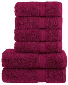 Set Asciugamani Solund 8 Pz Bordeaux 600 Gsm /