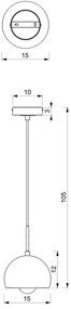 Lampadario a sospensione con filo COOL 1xE27/60W/230V