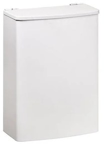 Cestino 19x26,5 cm acciaio inossidabile/bianco