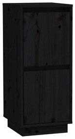 Credenze 2 pz nero 31,5x34x75 cm in legno massello di pino