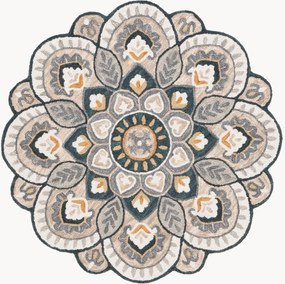 Tappeto rotondo da interno fatto a mano Quiana Traditional