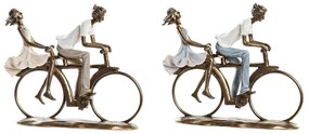Statua Decorativa DKD Home Decor Bicicletta Rame Resina Moderno (27 x 9,5 x 23 cm) (2 Unità)