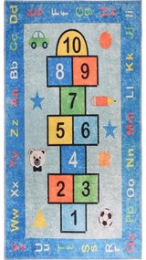 Tappeto da gioco per bambini blu lavabile 80x120 cm Hopscotch Blue – Vitaus
