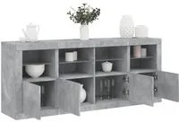 Credenza con Luci LED Grigio Cemento 163x37x67 cmcod mxl 133821