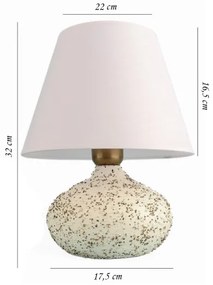 Lampada da tavolo RAMZES 1xE27/40W/230V bianca