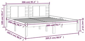 Giroletto Miele in Legno Massello di Pino 200x200 cm