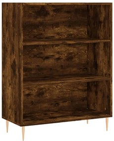 Libreria rovere fumo 69,5x32,5x90 cm in legno multistrato