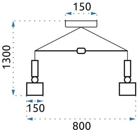 Lampada da soffitto a sospensione in metallo APP661