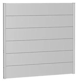 Frangivista in acciaio metallizzato alluminio BIOHORT L 145 x H 137 cm, spessore 44 mm