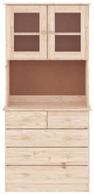 Credenza alta 77x35x165 cm in legno massello di pino