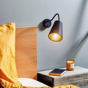 TK Lighting Applique Wire, nero/oro