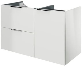 Mobile da bagno sospeso sotto lavabo L 105 x H 64 x P 48 cm bianco laccato, 2 cassetti, 1 anta SENSEA Neo