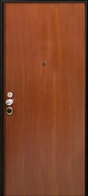 Porta blindata MASTER Halt L 90 x H 210 cm in melaminico noce/bianco, apertura spingere a sinistra, falso telaio incluso