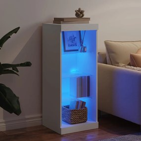 Credenza con Luci LED Bianca 41x37x100 cm