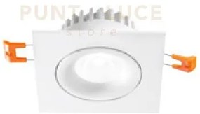 Output faretto da incasso orientabile 7w 3000k 465lm ip20 bianco 9cm