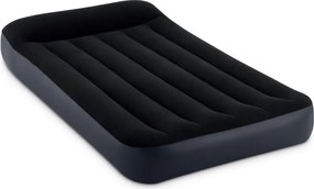 64146ND - Materasso Gonfiabile Dura-Beam Pillow Rest Singolo, con Pompa Elettrica Incorporata, pvc, Nero, 99x191x25 cm - Intex