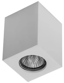Plafoniera LED GU10 e GU5.3 in Gesso Pitturabile Quadrata 70x70x110mm Base GU10