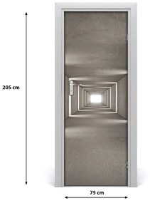 Adesivo per porta interna Tunnel di cemento 75x205 cm
