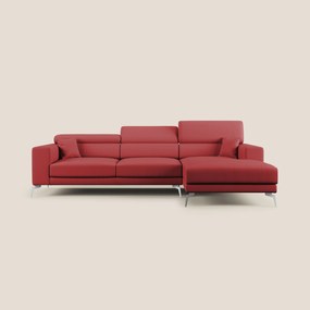 Blade Divano moderno angolare con poggiatesta reclinabili in Ecopelle T04