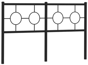 Testiera in metallo nero 150 cm