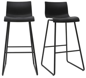 Sgabelli da bar design nero (set di 2) ONA