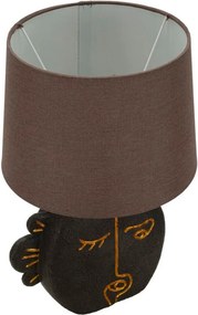 Lampada da tavolo marrone con paralume in tessuto (altezza totale 39,5 cm) Tribal – Mauro Ferretti