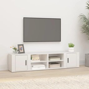 Mobili Porta Tv 2 Pz Bianco 80x31,5x36 Cm İn Legno Multistrato /