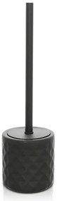 Scopino wc nero da appoggio in ceramica Cristal