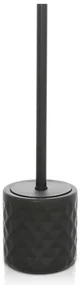 Scopino wc nero da appoggio in ceramica Cristal