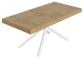 Itamoby Tavolo allungabile 90x180/284 cm Niket quercia natura gambe bianche