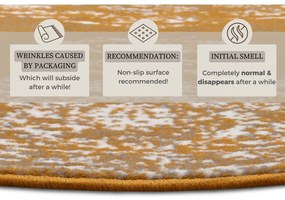 Tappeto rotondo giallo/arancio ø 160 cm Méridional - Hanse Home