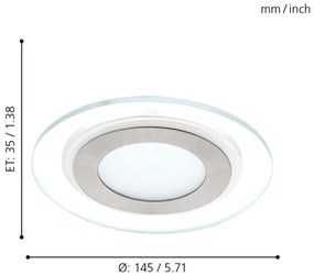 Eglo 95932 - Lampada LED da incasso PINEDA 1 1xLED/11W/230V