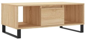 Tavolino salotto rovere sonoma 90x50x36,5 cm legno multistrato