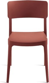 Sedia impilabile da giardino in polipropilene - FRA Rosso 2 pezzi