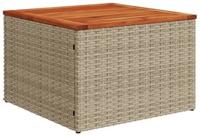 Set Divano da Giardino 13 pz con Cuscini Beige in Polyrattan