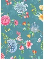 Florale Tapete Goodevening von Eijffinger - Blau/ Pink