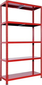 Scaffale in Metallo 5 Ripiani 100x40x187 cm  Ettore Rosso...