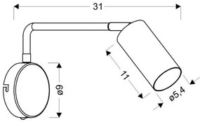 Lampada da parete TINA 1xGU10/15W/230V bianca