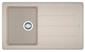 Lavello integrato 1 vasca con gocciolatoio laterale destro o sinistro FRANKE Boston Sahara fragranite L 50 x L 86 cm sabbia