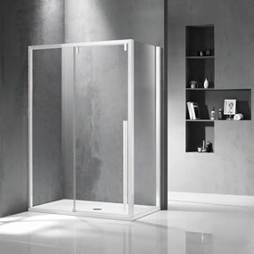 Box doccia 70x120 telaio bianco vetro 8mm  | KSA5000B - KAMALU