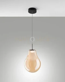 Noa sospensione ambra 1 luce in vetro attacco led cct 14w - 1510 lm...