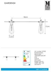 Markslöjd 107293 - Catena LED esterna GIRLANDA GARDEN 10 LED 5,5m IP44