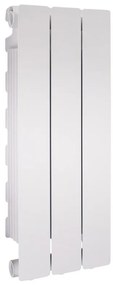 Radiatore acqua calda PRODIGE MODERN in alluminio, 3 elementi, interasse 600 mm, neutral white