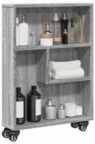 Carrello Stretto Grigio Sonoma 48x13x68 Cm İn Truciolato /