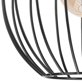 Lampadario a sospensione con filo ZOYA 1xE27/60W/230V nero